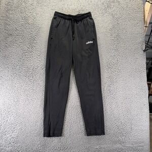 Adidas Pant Womens S Black Cotton Track Tapered Activewear Performance Running